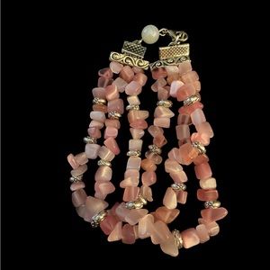 Macy’s Pink Quartz and Silver Bracelet